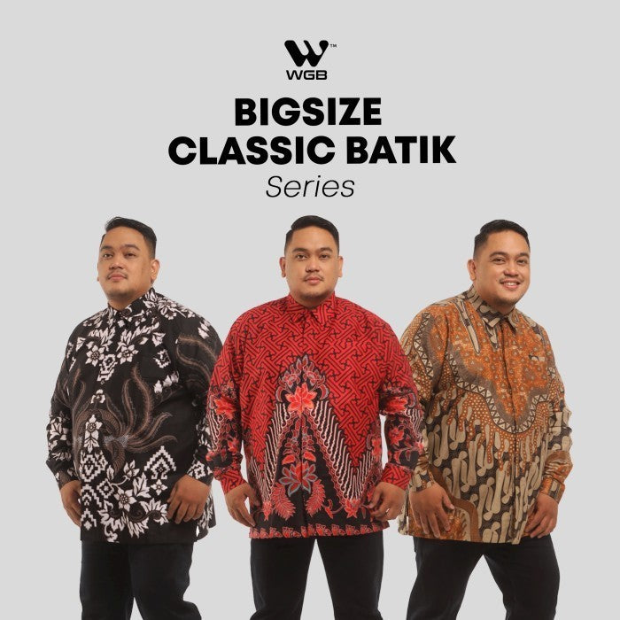 WGB Batik Pria Exclusive Lengan Panjang Big Size Ukuran Besar XXL XXXL