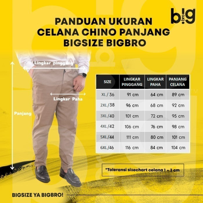 BigBro Celana Chino Basic BigSize BIG BRO Ukuran Besar XL XXL XXXL