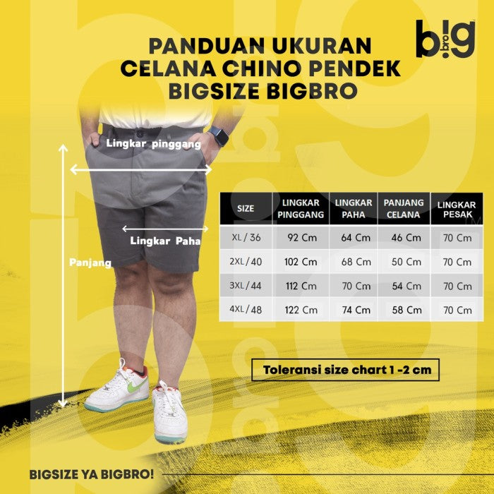 BigBro Celana Pendek Basic BigSize BIG BRO Ukuran Besar XL XXL XXXL