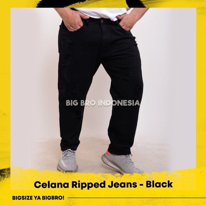 BigBro Celana Ripped Jeans Panjang BigSize BIG BRO Ukuran Besar XL XXL