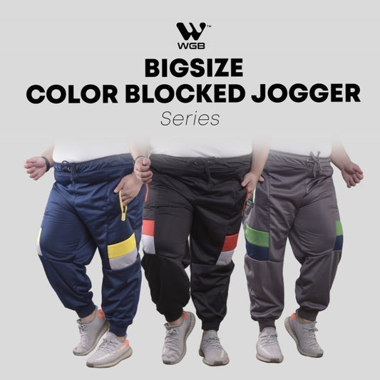 WGB Celana Jogger Color Blocked Pria Bigsize Ukuran Besar Jumbo XL XXL