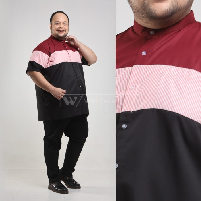 BigBro Koko Pendek Kombinasi Pria Big Size Ukuran Jumbo XXL XXXL