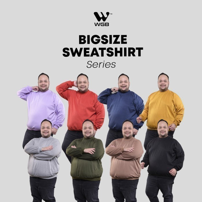 WGB Sweater Basic Crewneck Pria Big Size Ukuran Besar Jumbo XXL XXXL