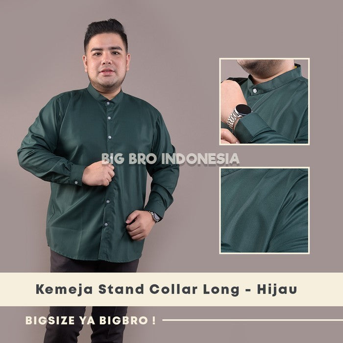 Kemeja Big Size Basic Collar Panjang Pria BIG BRO Jumbo XL XXL