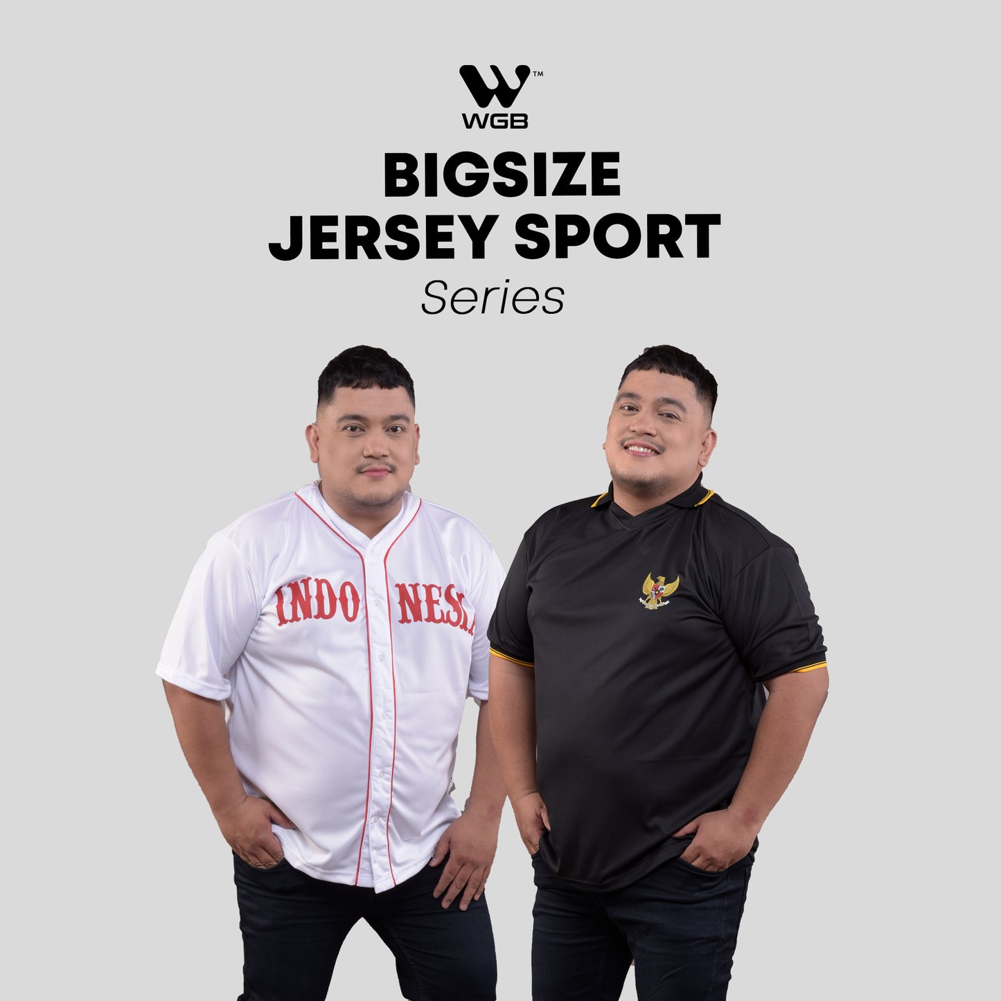 Kaos Pria Jumbo Big Size Ukuran Besar WGB JERSEY INDONESIA SERIES