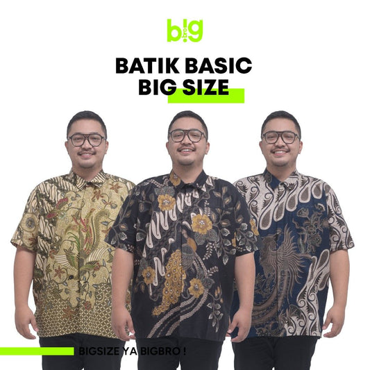 Batik Pria Prakarsa Lengan Pendek Basic Big Size XXL XXXL