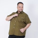 Kemeja Casual Safari Bush Khaki Bigsize Jumbo Pria Ukuran XL XXL - Image 7