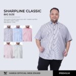 WGB Kemeja Salur Pria Big Size Ukuran Jumbo XXL XXXL