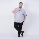 WGB Kemeja Salur Pria Big Size Ukuran Jumbo XXL XXXL - Image 6