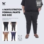 WGB Celana Formal 4ways Stretch Pria Big Size Ukuran Jumbo XXL XXXL