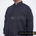 Kemeja Stand Up Collar Panjang Pria Big Size XL XXL XXXL GDE WGB - Image 2