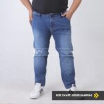 WGB Celana Jeans Panjang Basic Spray Pria Big Size Jumbo XXL XXXL - Image 2