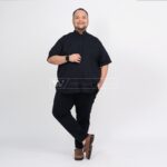 Kemeja Stand Up Collar Pendek Pria Big Size XL  XXL XXXL GDE  WGB - Image 6
