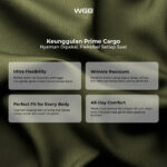 WGB Celana Cargo Panjang Pria Big Size Jumbo XXL - Stretch Melar Tebal - Prime Series - Image 2