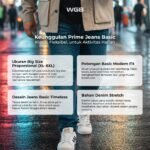 WGB Celana Jeans Panjang Basic Pria Big Size Jumbo Bahan Stretch XXL - Prime Series - Image 2