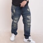 WGB Celana Jeans Sobek Ripped Pria Big Size Jumbo XL XXL XXXL jeans  jumbo Celana Pendek Pria Celana jeans jumbo Celana Jeans Pria - Image 2