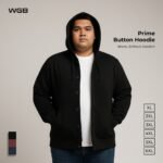 WGB Buttoned Hoodie Pria Big Size Ukuran Jumbo XXL XXXL - Prime Series