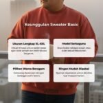 WGB Sweater Basic Crewneck Pria Big Size Ukuran Besar Jumbo XXL - Prime Series - Image 2