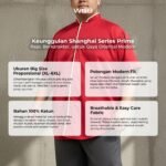 WGB Kemeja Shanghai Chinese Collar Pria Bigsize Ukuran Besar Jumbo XXL - Prime Series - Image 2