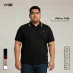 WGB Kaos Polo two tone collar Pria Big Size Jumbo XXL Anti Kusut - Prime Series