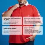 WGB Kaos Polo Quick Dry Stripes Pria Big Size Ukuran Jumbo XXL - Prime Series - Image 2