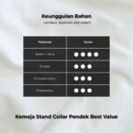 WGB Kemeja Stand Up Collar Pendek Pria Big Size Jumbo XXL - Best Value Series - Image 4
