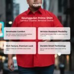 WGB Kemeja Kerja Katun Oxford Pendek Pria Big Size Jumbo XXL - Prime Series - Image 2