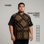 WGB Kemeja Tenun V Neck Pria Big Size Special Collection Jumbo XXL - Prime Series