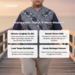 WGB Kemeja Tenun V Neck Pria Big Size Special Collection Jumbo XXL - Prime Series - Image 2