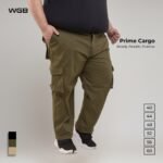 WGB Celana Cargo Panjang Pria Big Size Jumbo XXL - Stretch Melar Tebal - Prime Series