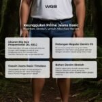 WGB Celana Jeans Basic Pendek Pria BigSize Besar Jumbo Bahan Stretch XXL - Prime Series - Gambar 2