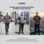 WGB Kemeja Tenun V Neck Pria Big Size Special Collection Jumbo XXL - Prime Series - Gambar 5