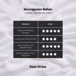 WGB Kaos Salur Striped Pria Bigsize Ukuran Besar Jumbo XXL - Prime Series - Gambar 4