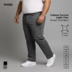 WGB Celana Formal Light Flex Stretch Pria Big Size Ukuran Jumbo XXL - Smart Comfort Series