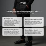 WGB Celana Formal Light Flex Stretch Pria Big Size Ukuran Jumbo XXL - Smart Comfort Series - Gambar 2