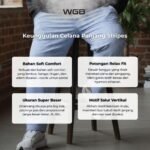 Celana Panjang Stripes Pria Big Size Ukuran Jumbo XXL - Smart Comfort - Gambar 2