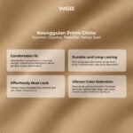 WGB Celana Chino Panjang Pria Big Size Jumbo XXL - Stretch Melar Tebal - Prime Series - Gambar 2