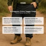 WGB Celana Chino Cargo Jogger Jumbo Big Size Ukuran Besar XXL - Prime Series - Gambar 2