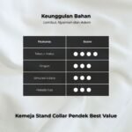 WGB Kemeja Stand Up Collar Pendek Pria Big Size Jumbo XXL - Best Value Series - Gambar 4