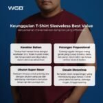 WGB Oversize Sleveeless Tshirt Big Size Jumbo Pria Besar XL XXL - Best Value Series - Gambar 2
