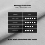 WGB Oversize Sleveeless Tshirt Big Size Jumbo Pria Besar XL XXL - Best Value Series - Gambar 4