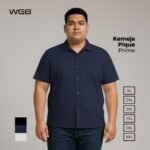 WGB Kemeja Basic Pique Pria Big Size Ukuran Besar Jumbo XXL - Prime Series