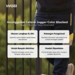 WGB Celana Jogger Color Blocked Pria Bigsize Ukuran Besar Jumbo XXL - Prime Series - Gambar 2
