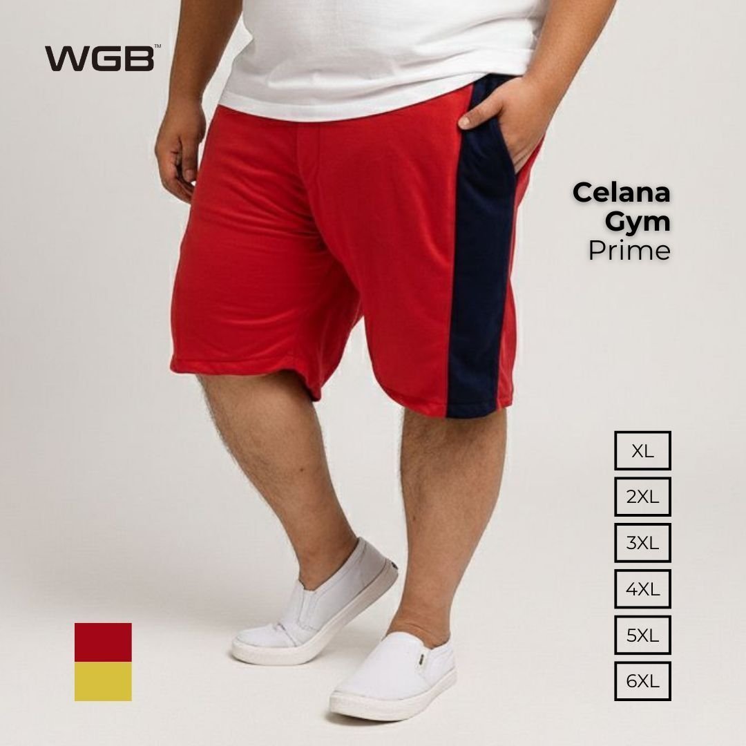 ginee_20260421154449890_9231581178-1-1-1.jpeg WGB Celana Pendek Gym Olahraga Pria Big Size Ukuran Besar Jumbo XXL - Prime Series - Gambar 1