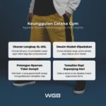 WGB Celana Pendek Gym Olahraga Pria Big Size Ukuran Besar Jumbo XXL - Prime Series - Gambar 2