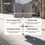 WGB Celana Pendek Gym Basic Olahraga Pria Big Size Ukuran Besar Jumbo XXL - Prime Series - Gambar 2