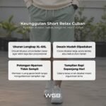 WGB Celana Pendek Santai Cuban Pria Big Size Ukuran Besar Jumbo XXL - Prime Series - Gambar 2