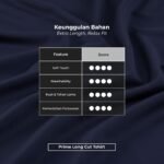 WGB Long Cut Basic Tshirt Pria Bigsize Super Jumbo XXL - Prime Series - Gambar 4