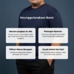 Kaos Basic Big Size Pria Ukuran Besar Jumbo XXL - Smart Comfort - Gambar 2