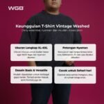 WGB Kaos Washed Pria Bigsize Ukuran Besar Jumbo XXL - Prime Series - Gambar 2